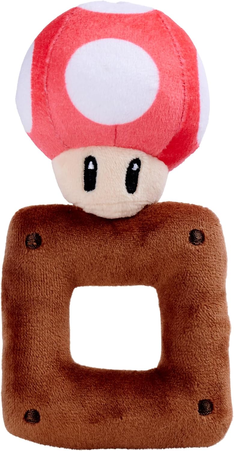 Super Mario Bros My Mario Mushroom Plush Rattle Baby Sensory Grab Toy Infant Newborn Super Mario Bros My Mario Mushroom Plush Rattle Baby Sensory Grab Toy Infant Newborn