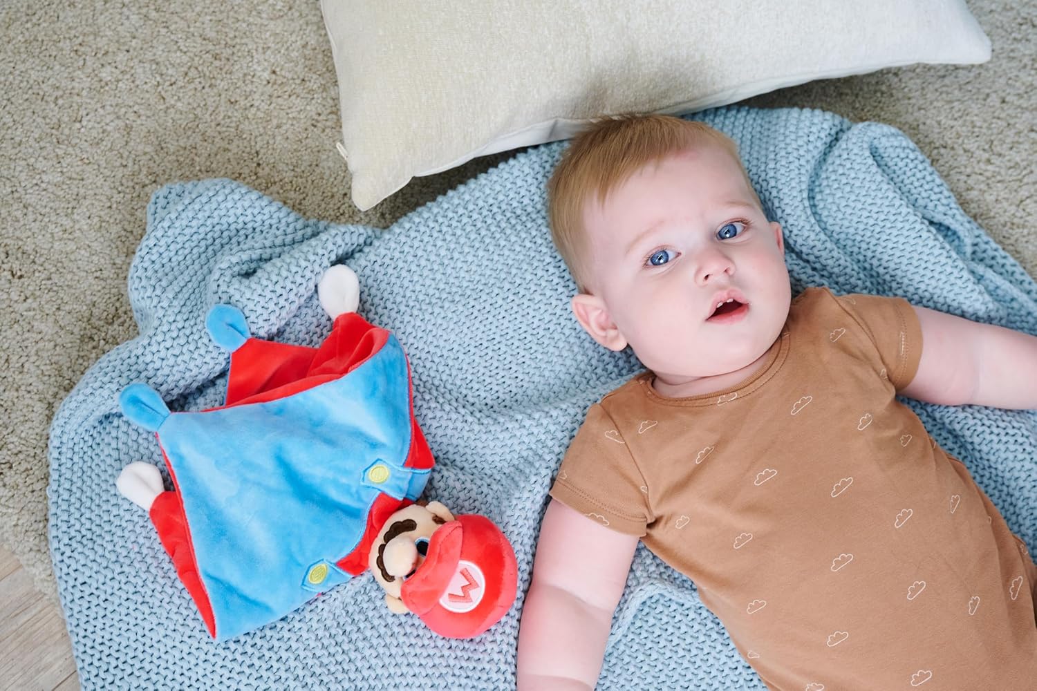 Super Mario Bros My Mario 3D DouDou Rattle Plush Security Blanket Baby Comforter Newborn Super Mario Bros My Mario 3D DouDou Rattle Plush Security Blanket Baby Comforter Newborn