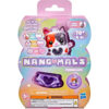 nanomals-114 The Hasbro Nanomals Purrnelope Calico Kitty Electronic Pet Interactive Fidget Toy packaging displays a cat figure with electronic features on a purple base, designed for ages 5 and up. Warnings and product details are printed on the front.