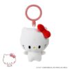 punicommu-nuikeychain-1 Punirunes PuniCommu Sanrio Characters Plush Keychain Bag Charm featuring My Melody, Kuromi, and Cinnamoroll with a colorful ring for attaching, displayed against a white background. The Sanrio logo and copyright information appear at the bottom.
