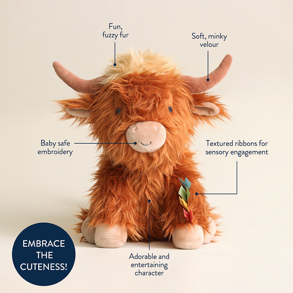 Itzy Ritzy Sweetie Snuggles plush toy Wyatt the Highland Cow product photo 4 Itzy Ritzy Sweetie Snuggles plush toy Wyatt the Highland Cow product photo 4