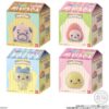 tamagotchi-frienddoll-3 Four Bandai Tamagotchi Otomodachi Friend Doll Flocked Figure Mametchi Kuchipatchi Blind Box Shokugan boxes are displayed, each featuring a different character—Oyajitchi, Ichigotchi, Young Mametchi, and Mametchi—with product branding and Bandai logos visible.